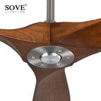 60" Industrial Wooden Ceiling Fans Remote Control Ventilateur De Plafond