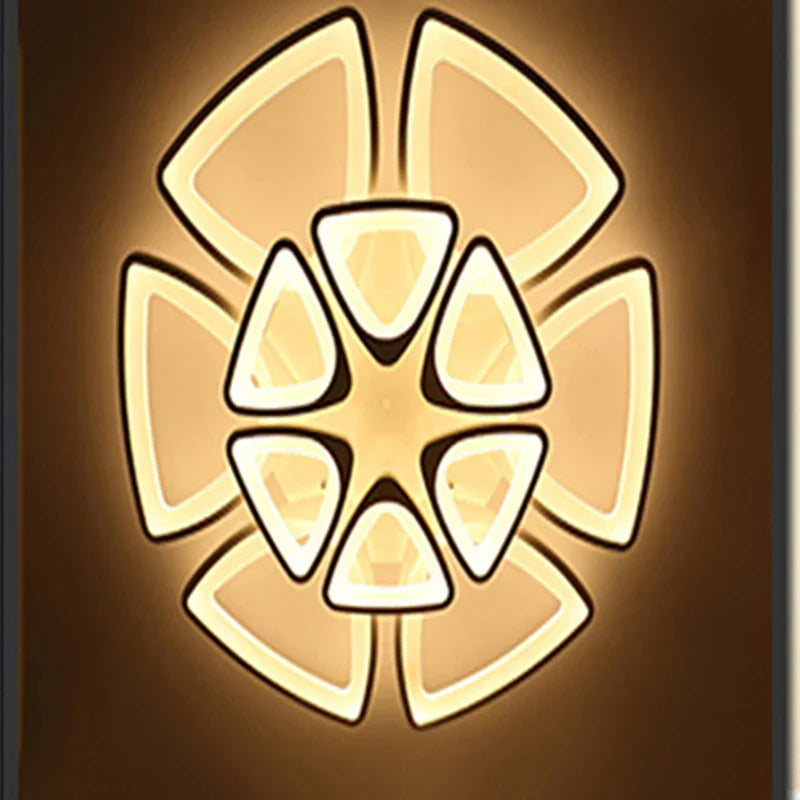 Geometric Petal Acrylic Ceiling Lamp: Romantic Decor for Living Room, Bedroom, Corridor