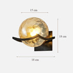 Moon Glass Wall Lamp for Bedroom Decoration - LED Night Light Fixtures