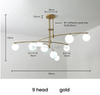 Nordic Bean Chandelier: Modern, Simple, Creative Lighting for Living Room, Dining Room, Bedroom