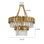 Gold Metal Crystal Chandelier Pendant with G9 Led Bulb