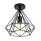 Iron Cage Ceiling Lamp: Modern Nordic LED Light Fixture for Kitchen, Living Room, Bedroom