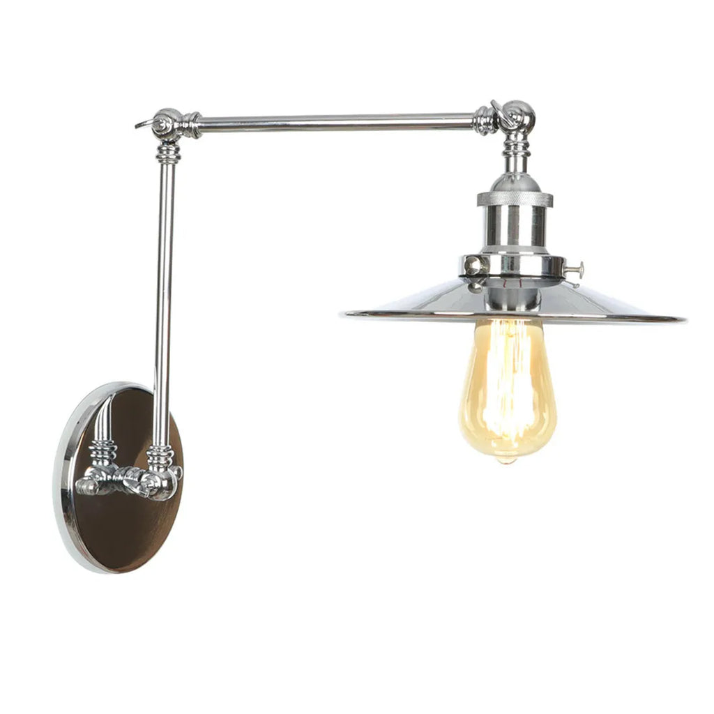 Chrome Plated Bathroom Bedroom Wall Sconce Modern Metal Lamp
