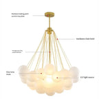 Modern Glass Ball Chandelier LED Lighting Fixtures for Restaurant and Children's Room