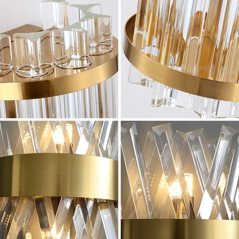 Crystal Wall Lamp: Elegant Lighting for Living Room, Bedroom, and Staircase