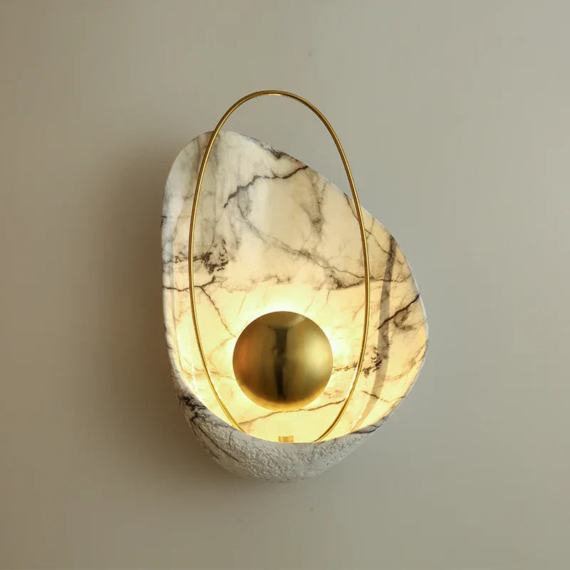 Modern Resin Wall Lamp: Living Room Decor, Bedside Hallway White Black Light