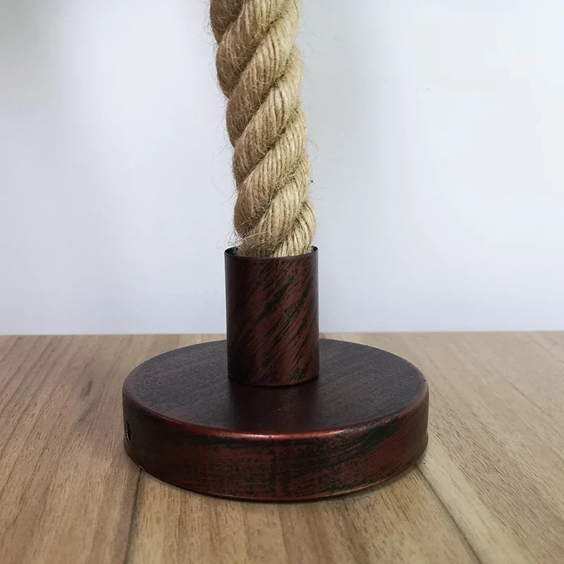 Vintage Rope Pendant Light Industrial Loft Bar Lamp