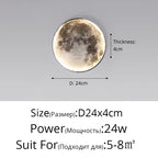 LED Moon Wall Lamp: Modern Nordic Bedroom Decor Lighting