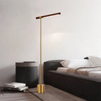 Wood LED Floor Lamp: Japanese Style Living Room Decor & Bedroom Office Light