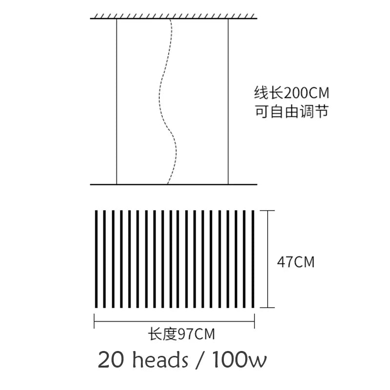 Modern LED Chandelier with Dimmable Control - Stylish Lighting for Home and Hotel