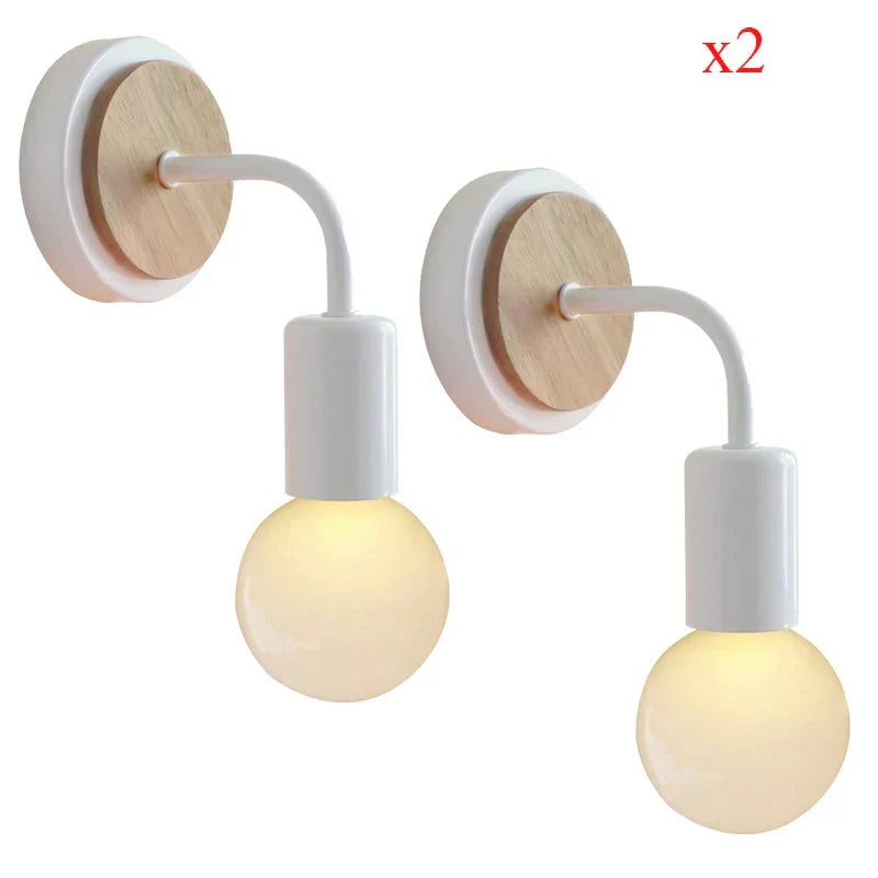 Modern Nordic Wooden Sconce Wall Lamp Indoor Home Light Fixture