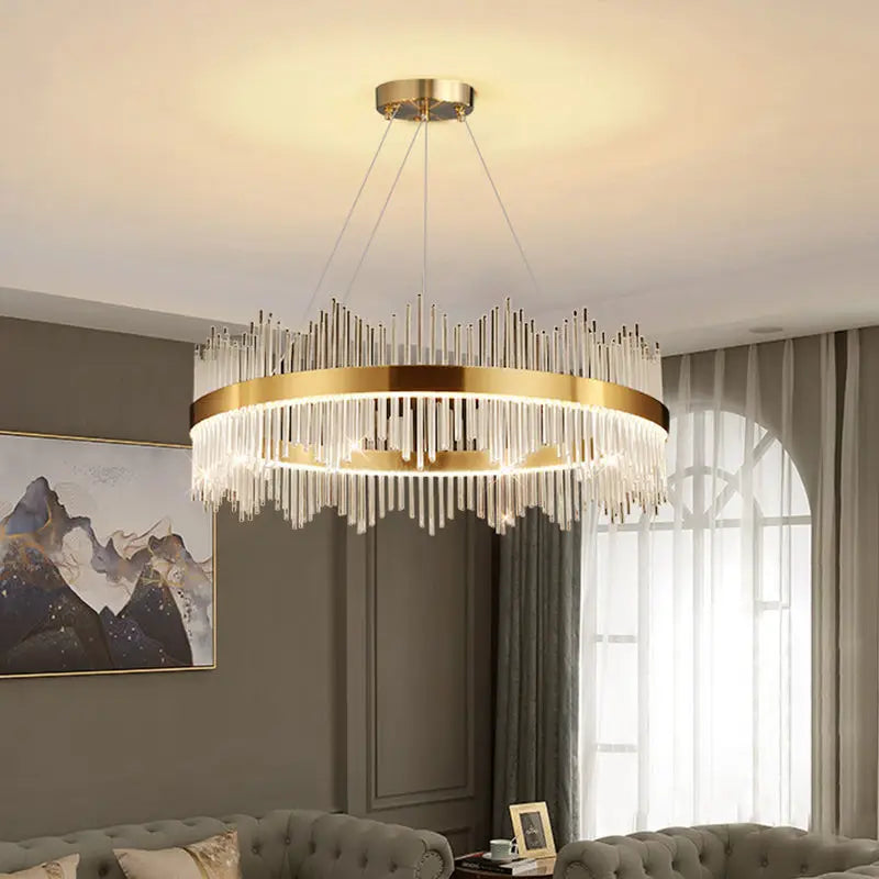 Crystal Chandelier Pendant Light Modern Luxury Dining Room Bedroom Lamp