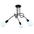 Modern Iron Ceiling Chandelier: 3/5 Sockets Lights for Living Room & Bedroom