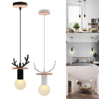 Wood Antler Pendant Lights LED Kitchen Island Bar Children's Room Home Decor