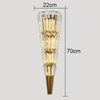 Crystal Torch Wall Lamp: Modern Light Luxury for Living Room, Bedroom, Study, Restaurant.