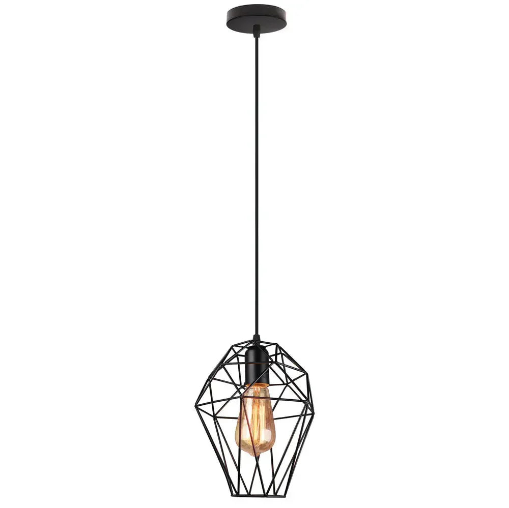 Birdcage Diamond Ceiling Pendant Light Chandelier for Home Living Room Decor
