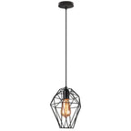Birdcage Diamond Ceiling Pendant Light Chandelier for Home Living Room Decor