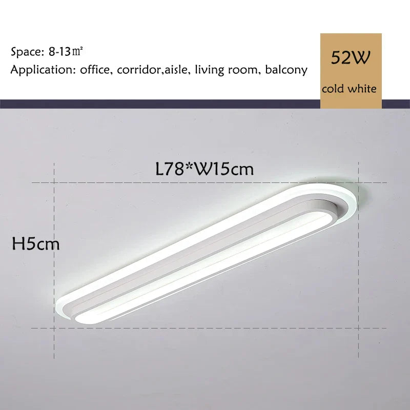 Modern Minimalist Long Aisle LED Ceiling Lamp