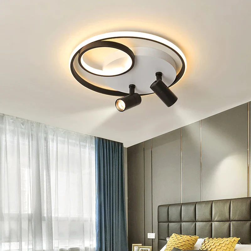 Nordic Gold Chandelier: Dimmable Remote Ceiling Light for Bedroom & Living Room