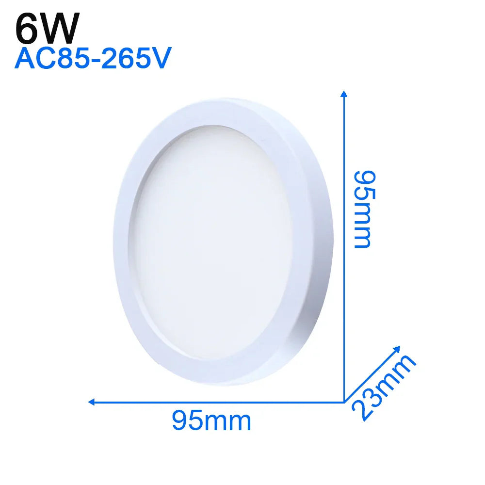 LED Ceiling Light: Modern Ultra-thin Panel, 6-48W, Surface Mounted for Living Room