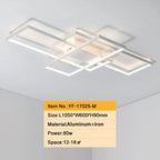 Modern Black/White LED Chandelier – Aluminum Ceiling Lighting for Living Room & Bedroom