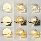 Moon Glass Wall Lamp for Bedroom Decoration - LED Night Light Fixtures