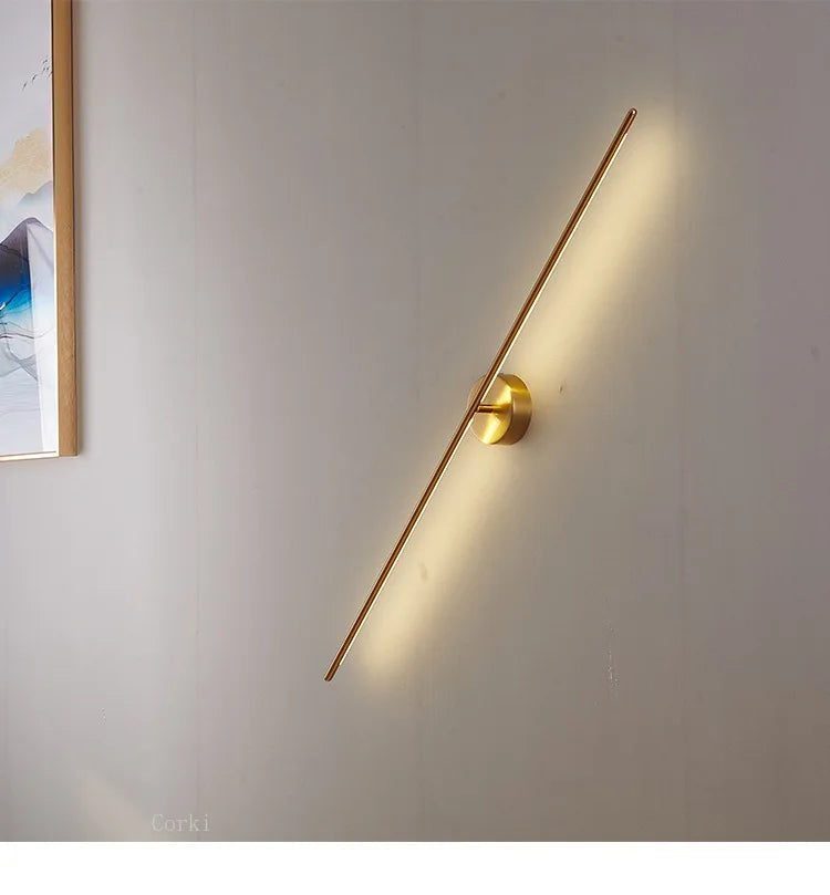 Gold Geometric Wall Lamp for Living Room, Bedroom, and Hotel Aisle