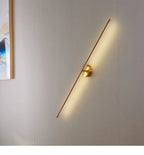 Gold Geometric Wall Lamp for Living Room, Bedroom, and Hotel Aisle