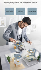 LED Chandelier: Modern Whole House Indoor Lighting for Bedroom, Living Hall, and Dining Room