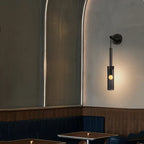 Smoky Gray Glass Wall Light Modern Bar Living Room LED Sconce Fixture