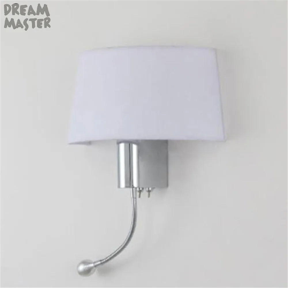LED Industrial Gooseneck Wall Sconce for Bedroom Reading and Hotel