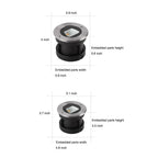 Ultra-thin Waterproof Recessed Step Lights LED Ground Lighting for Stairs, Decks (IP65, 110-240V, Warm White)