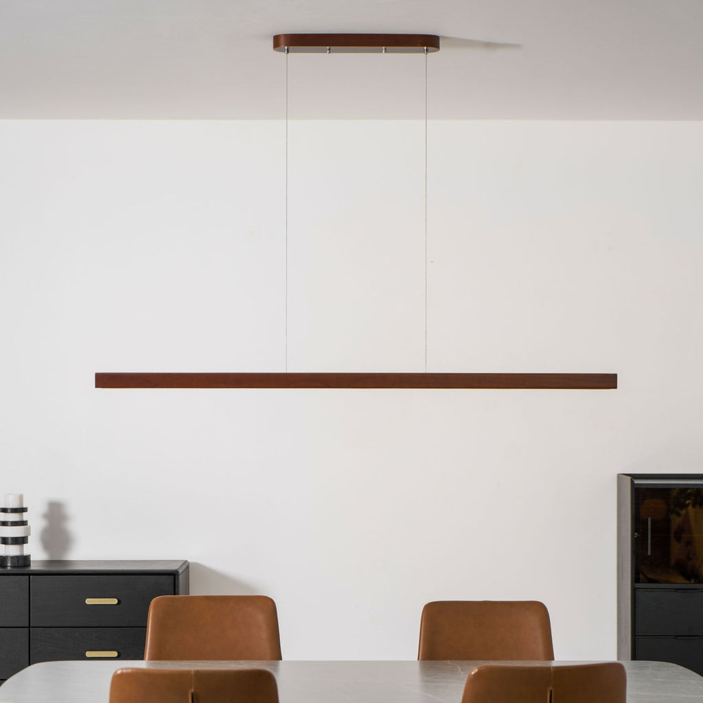 Linear Wooden Pendant Light