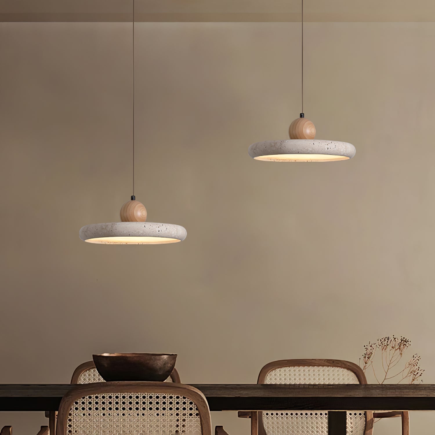 Lola Travertine Swag Pendant Light