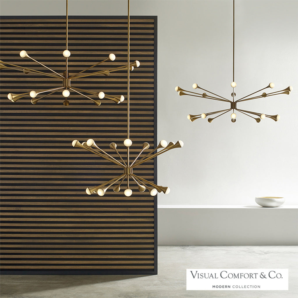 Lody Chandelier, 18-Light, 2-Tier, LED, Aged Brass, Acrylic, 32"W (700LDY18R-LED930 70P9E5A)