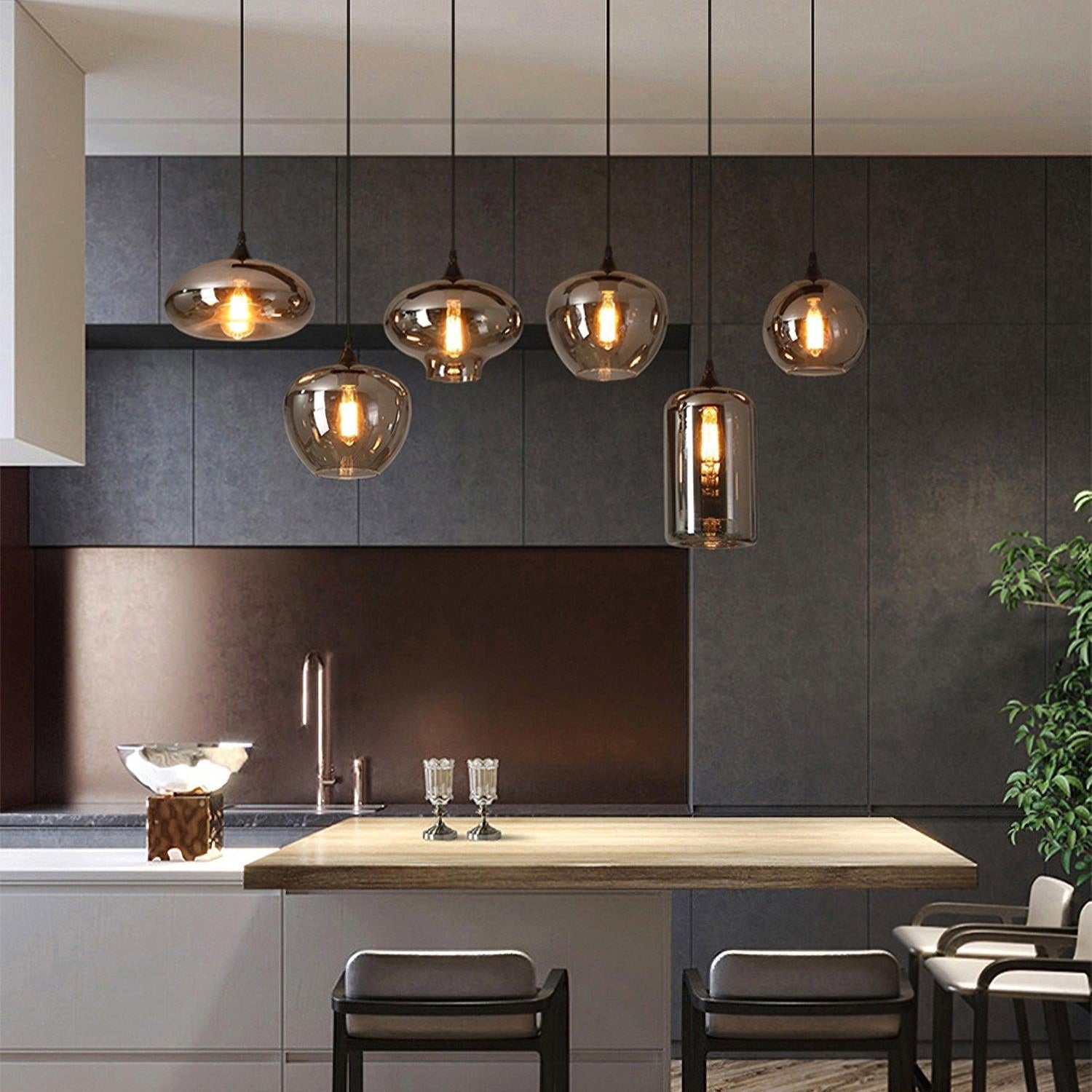 Bottle Glass Pendant Light
