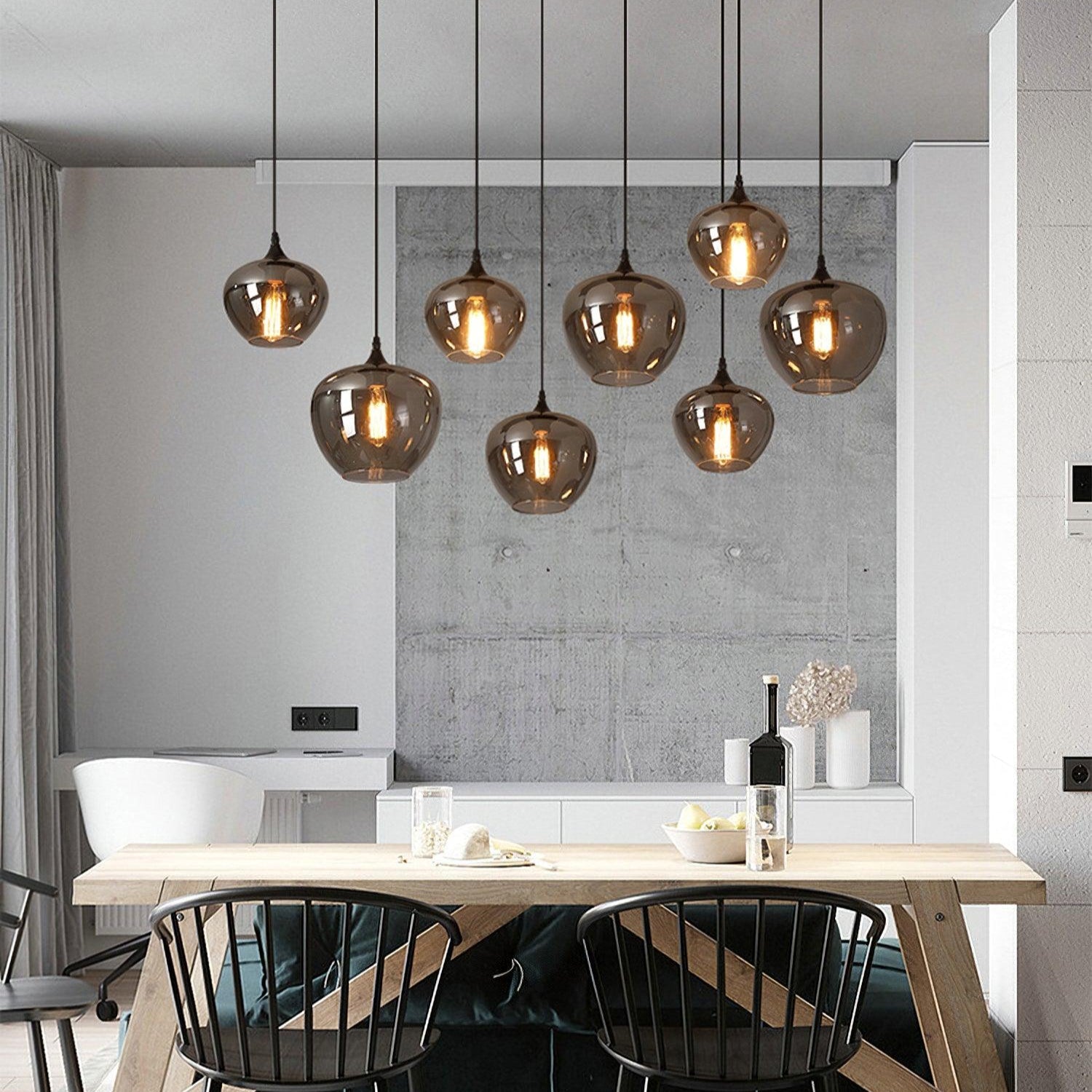 Bottle Glass Pendant Light