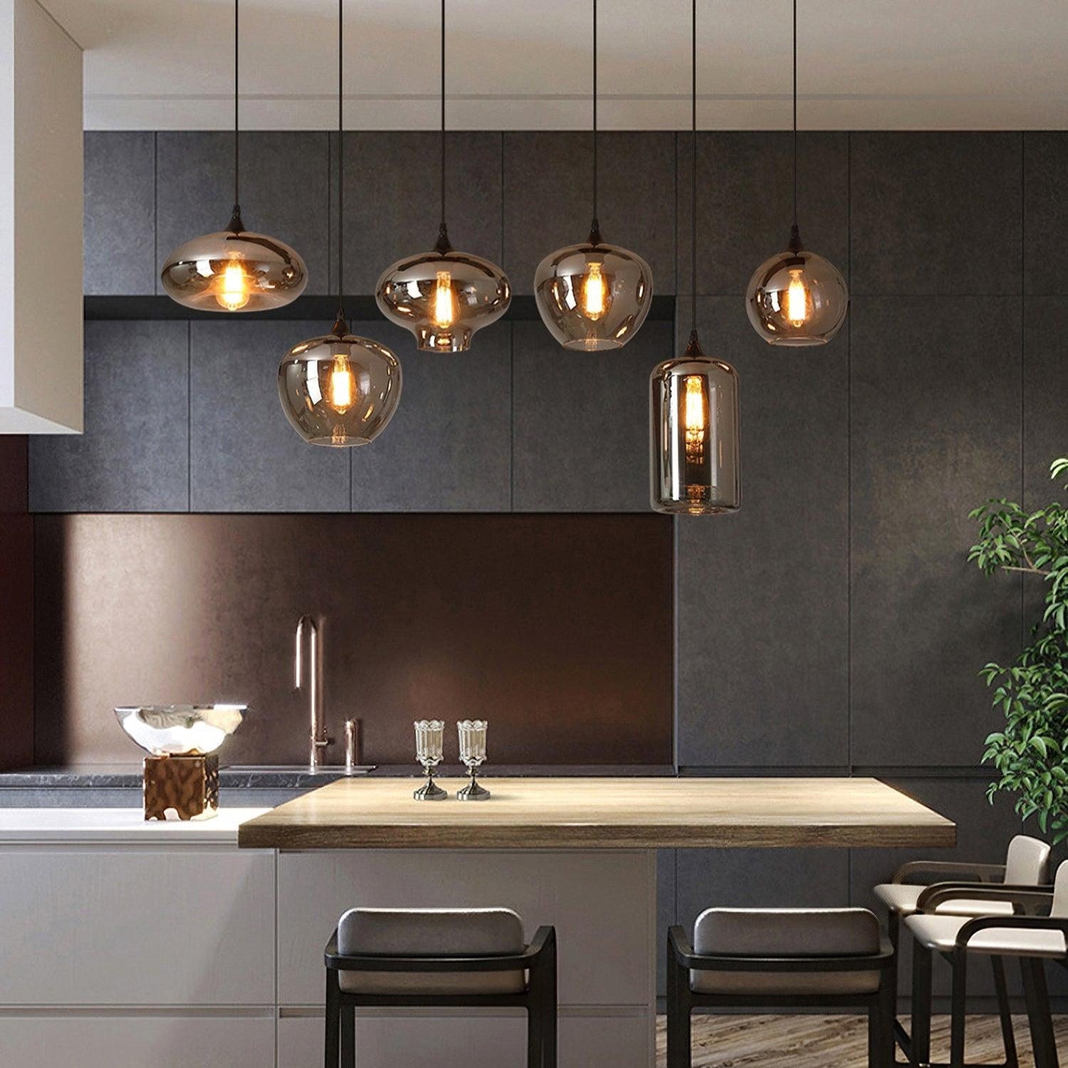 Bottle Glass Pendant Light