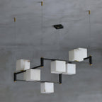 Alabaster Square Box Chandelier