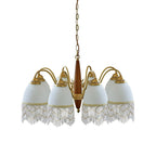 Mesh Tassel Glass Chandelier
