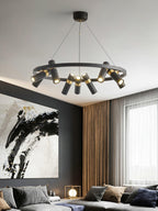 Black Mutil Pipe Chandelier