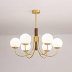 Midas Touch Walnut Sphere Chandelier