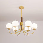 Midas Touch Walnut Sphere Chandelier