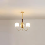 Midas Touch Walnut Sphere Chandelier