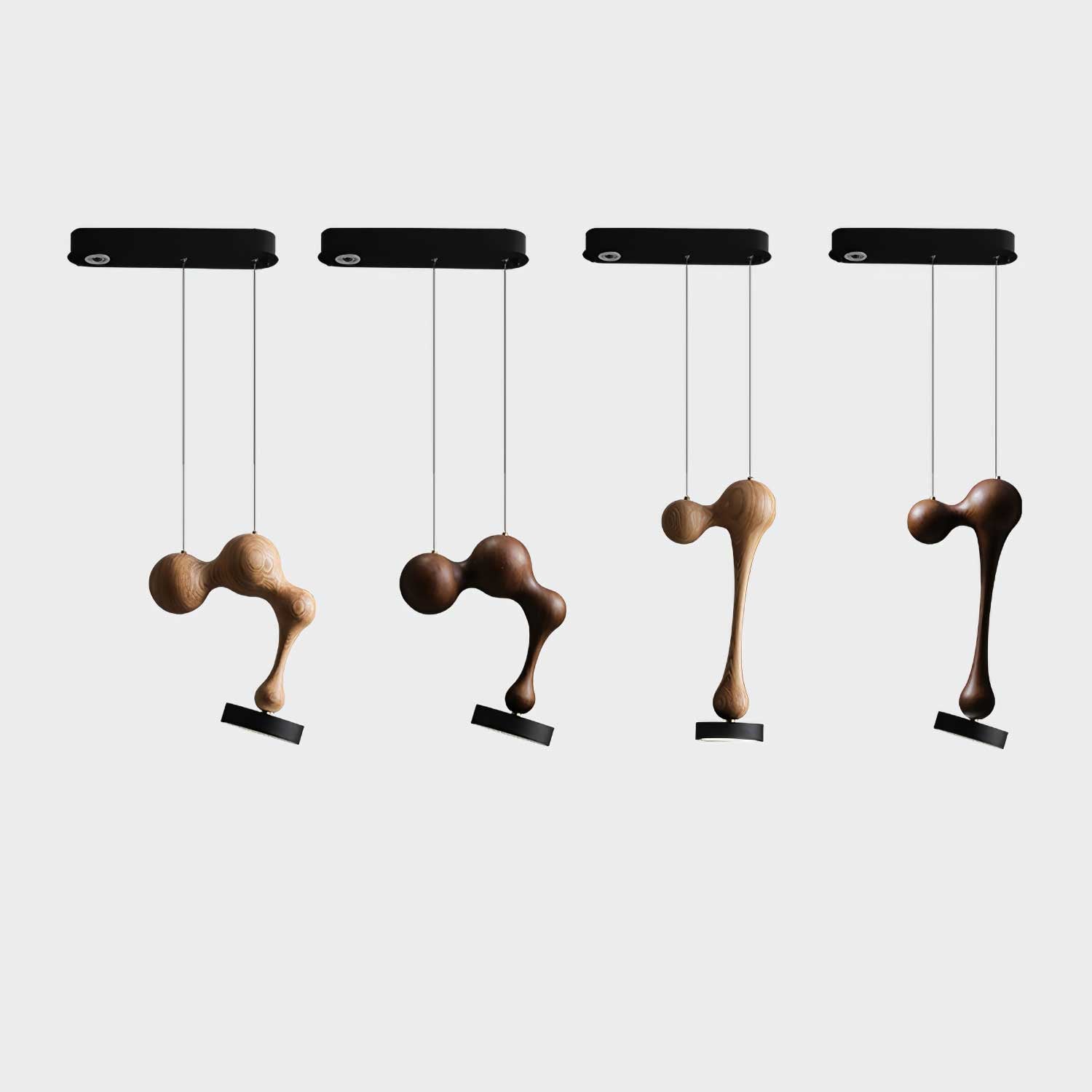 Molecule Wooden Pendant Light