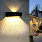 Waterproof LED Up and Down Lights Motion Sensor Modern Solar Wall Lamp