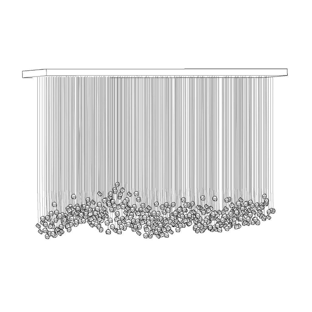 Crystal Stone Chandelier