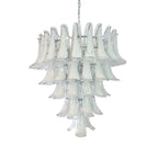 Murano White Glass Petals Chandelier
