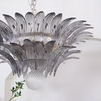 Murano Palmette Transparent Chandelier