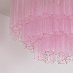 Murano Pink Glass Ceiling Light